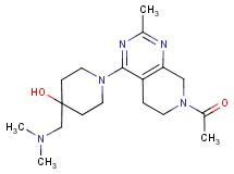 1-(7-acetyl-2-methyl-5,6,7,8-tetrahydropyrido[3,4-d]pyrimidin-4-yl)-4-[(dimethylamino)methyl]piperidin-4-ol