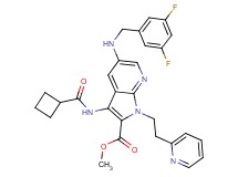 methyl 3-[(cyclobutylcarbonyl)amino]-5-[(3,5-difluorobenzyl)amino]-1-[2-(2-pyridinyl)ethyl]-1H-pyrrolo[2,3-b]pyridine-2-carboxylate