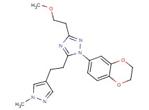 1-(2,3-dihydro-1,4-benzodioxin-6-yl)-3-(2-methoxyethyl)-5-[2-(1-methyl-1H-pyrazol-4-yl)ethyl]-1H-1,2,4-triazole