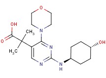 2-{2-[(trans-4-hydroxycyclohexyl)amino]-4-morpholin-4-ylpyrimidin-5-yl}-2-methylpropanoic acid
