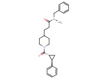 N-benzyl-N-methyl-3-(1-{[(1R*,2R*)-2-phenylcyclopropyl]carbonyl}-4-piperidinyl)propanamide