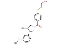 2-[(4-{[(3R*,4S*)-3-amino-4-(3-methoxyphenyl)pyrrolidin-1-yl]carbonyl}phenyl)thio]ethanol