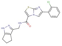6-(2-chlorophenyl)-N-(1,4,5,6-tetrahydrocyclopenta[c]pyrazol-3-ylmethyl)imidazo[2,1-b][1,3]thiazole-3-carboxamide