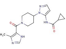 N-(1-{1-[(4-methyl-1H-imidazol-5-yl)carbonyl]piperidin-4-yl}-1H-pyrazol-5-yl)cyclopropanecarboxamide