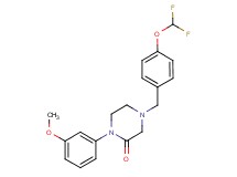 4-[4-(difluoromethoxy)benzyl]-1-(3-methoxyphenyl)-2-piperazinone
