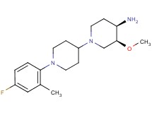 (3S*,4R*)-1'-(4-fluoro-2-methylphenyl)-3-methoxy-1,4'-bipiperidin-4-amine