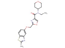 N-ethyl-2-{[(2-methyl-1,3-benzothiazol-5-yl)oxy]methyl}-N-(tetrahydro-2H-pyran-4-yl)-1,3-oxazole-4-carboxamide