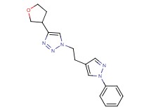 1-[2-(1-phenyl-1H-pyrazol-4-yl)ethyl]-4-(tetrahydrofuran-3-yl)-1H-1,2,3-triazole