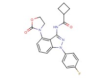 N-[1-(4-fluorophenyl)-4-(2-oxo-1,3-oxazolidin-3-yl)-1H-indazol-3-yl]cyclobutanecarboxamide