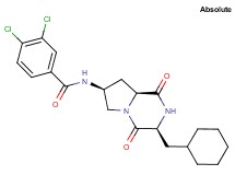 3,4-dichloro-N-[(3S,7S,8aS)-3-(cyclohexylmethyl)-1,4-dioxooctahydropyrrolo[1,2-a]pyrazin-7-yl]benzamide