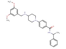4-{4-[(3,5-dimethoxybenzyl)amino]-1-piperidinyl}-N-(1-phenylethyl)benzamide