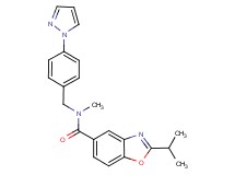 2-isopropyl-N-methyl-N-[4-(1H-pyrazol-1-yl)benzyl]-1,3-benzoxazole-5-carboxamide