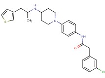 2-(3-chlorophenyl)-N-[4-(4-{[1-methyl-2-(3-thienyl)ethyl]amino}-1-piperidinyl)phenyl]acetamide