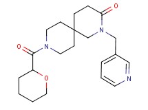 2-(pyridin-3-ylmethyl)-9-(tetrahydro-2H-pyran-2-ylcarbonyl)-2,9-diazaspiro[5.5]undecan-3-one