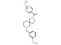 7-(3-methoxybenzyl)-2-[(2-methoxy-5-pyrimidinyl)carbonyl]-2,7-diazaspiro[4.5]decane