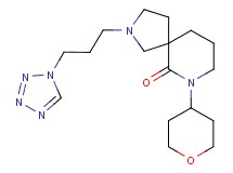 7-(tetrahydro-2H-pyran-4-yl)-2-[3-(1H-tetrazol-1-yl)propyl]-2,7-diazaspiro[4.5]decan-6-one