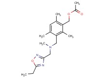 3-{[[(5-ethyl-1,2,4-oxadiazol-3-yl)methyl](methyl)amino]methyl}-2,4,6-trimethylbenzyl acetate