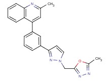 2-methyl-4-(3-{1-[(5-methyl-1,3,4-oxadiazol-2-yl)methyl]-1H-pyrazol-3-yl}phenyl)quinoline