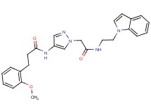 N-[1-(2-{[2-(1H-indol-1-yl)ethyl]amino}-2-oxoethyl)-1H-pyrazol-4-yl]-3-(2-methoxyphenyl)propanamide