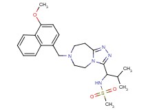 N-(1-{7-[(4-methoxy-1-naphthyl)methyl]-6,7,8,9-tetrahydro-5H-[1,2,4]triazolo[4,3-d][1,4]diazepin-3-yl}-2-methylpropyl)methanesulfonamide
