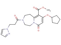 methyl 9-(cyclopentyloxy)-7-oxo-3-[3-(1H-pyrazol-1-yl)propanoyl]-1,2,3,4,5,7-hexahydropyrido[1,2-d][1,4]diazepine-10-carboxylate