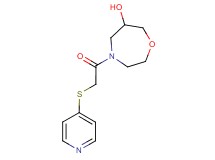 4-[(pyridin-4-ylthio)acetyl]-1,4-oxazepan-6-ol