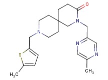 2-[(5-methylpyrazin-2-yl)methyl]-9-[(5-methyl-2-thienyl)methyl]-2,9-diazaspiro[5.5]undecan-3-one