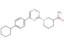 1-{1-[5-(4-cyclohexylphenyl)-1,2,4-triazin-3-yl]-3-piperidinyl}ethanone