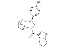(2R*,3S*,6R*)-3-(4-methylphenyl)-5-(1,4,5,6-tetrahydrocyclopenta[c]pyrazol-3-ylcarbonyl)-1,5-diazatricyclo[5.2.2.0~2,6~]undecane