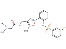 N~1~-{[2-(2-{[(3-fluorophenyl)sulfonyl]amino}phenyl)-5-methyl-1,3-oxazol-4-yl]methyl}-N~2~,N~2~-dimethylglycinamide