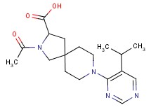 2-acetyl-8-(5-isopropyl-4-pyrimidinyl)-2,8-diazaspiro[4.5]decane-3-carboxylic acid