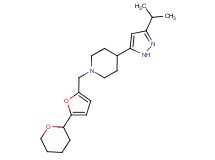 4-(3-isopropyl-1H-pyrazol-5-yl)-1-{[5-(tetrahydro-2H-pyran-2-yl)-2-furyl]methyl}piperidine
