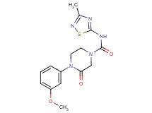 4-(3-methoxyphenyl)-N-(3-methyl-1,2,4-thiadiazol-5-yl)-3-oxopiperazine-1-carboxamide