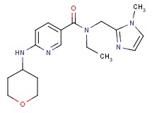 N-ethyl-N-[(1-methyl-1H-imidazol-2-yl)methyl]-6-(tetrahydro-2H-pyran-4-ylamino)nicotinamide