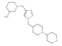 1-[(1-{[1-(tetrahydro-2H-thiopyran-4-yl)piperidin-4-yl]methyl}-1H-1,2,3-triazol-4-yl)methyl]piperidin-3-ol