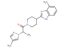 4-methyl-2-{1-[2-(4-methyl-1H-pyrazol-1-yl)propanoyl]-4-piperidinyl}-1H-benzimidazole