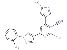 2-amino-6-[1-(2-methylphenyl)-1H-pyrazol-4-yl]-4-(1-methyl-1H-pyrazol-4-yl)nicotinonitrile