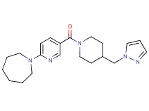 1-(5-{[4-(1H-pyrazol-1-ylmethyl)-1-piperidinyl]carbonyl}-2-pyridinyl)azepane