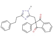 2-phenyl-2-{[3-(2-phenylethyl)-1H-1,2,4-triazol-5-yl]methyl}-1H-indene-1,3(2H)-dione