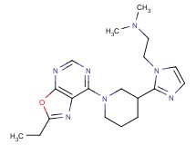 (2-{2-[1-(2-ethyl[1,3]oxazolo[5,4-d]pyrimidin-7-yl)piperidin-3-yl]-1H-imidazol-1-yl}ethyl)dimethylamine