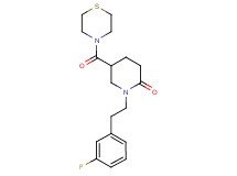 1-[2-(3-fluorophenyl)ethyl]-5-(4-thiomorpholinylcarbonyl)-2-piperidinone