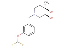 (3S*,4R*)-1-[3-(difluoromethoxy)benzyl]-4-methylpiperidine-3,4-diol