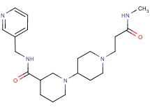 1'-[3-(methylamino)-3-oxopropyl]-N-(pyridin-3-ylmethyl)-1,4'-bipiperidine-3-carboxamide