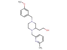2-{4-(3-methoxybenzyl)-1-[(6-methyl-2-pyridinyl)methyl]-2-piperazinyl}ethanol