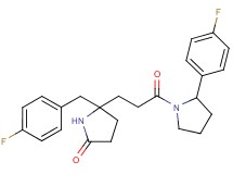 5-(4-fluorobenzyl)-5-{3-[2-(4-fluorophenyl)-1-pyrrolidinyl]-3-oxopropyl}-2-pyrrolidinone