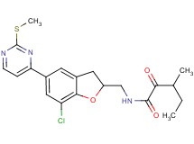 N-({7-chloro-5-[2-(methylthio)-4-pyrimidinyl]-2,3-dihydro-1-benzofuran-2-yl}methyl)-3-methyl-2-oxopentanamide