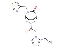 (1S*,5R*)-3-[(2-ethyl-1H-imidazol-1-yl)acetyl]-6-(1,3-thiazol-4-ylmethyl)-3,6-diazabicyclo[3.2.2]nonan-7-one