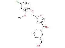 [1-({5-[(4-chloro-2-methoxyphenoxy)methyl]-3-isoxazolyl}carbonyl)-3-piperidinyl]methanol