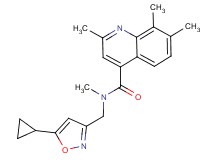 N-[(5-cyclopropyl-3-isoxazolyl)methyl]-N,2,7,8-tetramethyl-4-quinolinecarboxamide