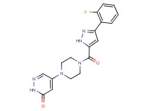 5-(4-{[3-(2-fluorophenyl)-1H-pyrazol-5-yl]carbonyl}-1-piperazinyl)-3(2H)-pyridazinone